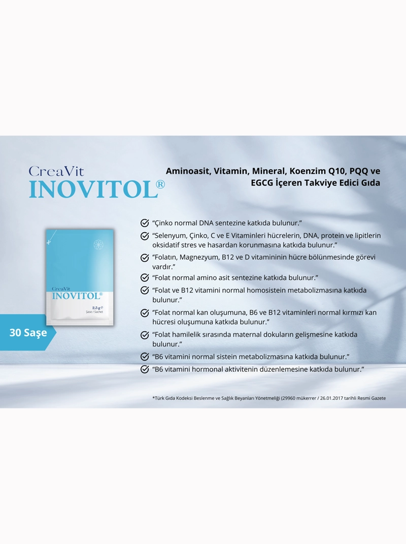 CreaVit Inovitol® 30 Saşe Yeni Nesil Antioksidan (6 Kutu) - Görsel 3