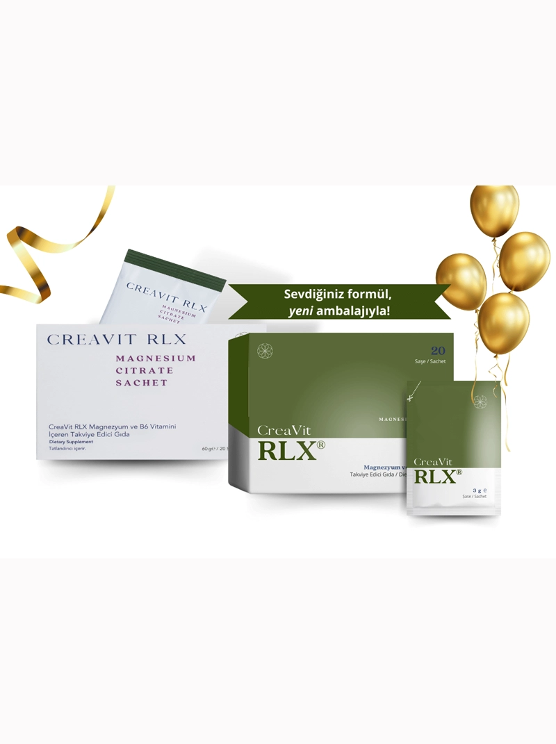 CreaVit RLX Magnesium Citrate & Vitamin B6 20 Saşe B6 Vitamini İle Güçlendirilmiş Magnezyum Sitrat (2 Kutu) - Görsel 2