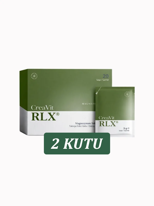 CreaVit RLX Magnesium Citrate & Vitamin B6 20 Saşe B6 Vitamini İle Güçlendirilmiş Magnezyum Sitrat (2 Kutu)