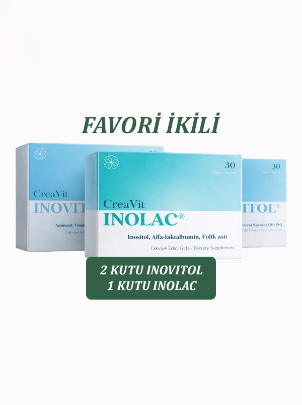 Favori İkili: CreaVit Inovitol + Inolac Kampanya Paketi (2 Inovitol + 1 Inolac)