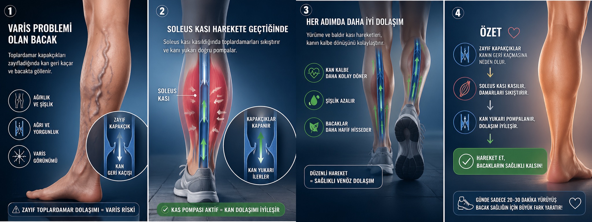 Soleus kası varis ile ilişkili mi? Baldır kas pompası, dolaşım ve uzun süre oturmanın etkilerini öğrenin. SoleusUP ile hareketi keşfedin.