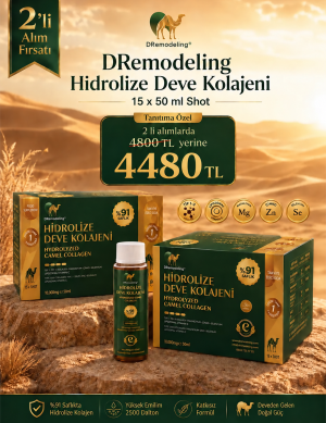 DRemodeling Hidrolize Deve Kolajeni 15 x 50 ml Shot 2’li Alım Fırsatı