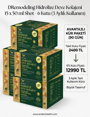 DRemodeling Hidrolize Deve Kolajeni 15 x 50 ml Shot - 6 Kutu (3 Aylık Kullanım) ürün görseli