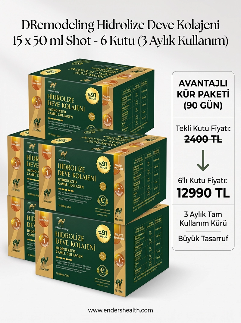 DRemodeling Hidrolize Deve Kolajeni 15 x 50 ml Shot - 6 Kutu (3 Aylık Kullanım) ürün görseli